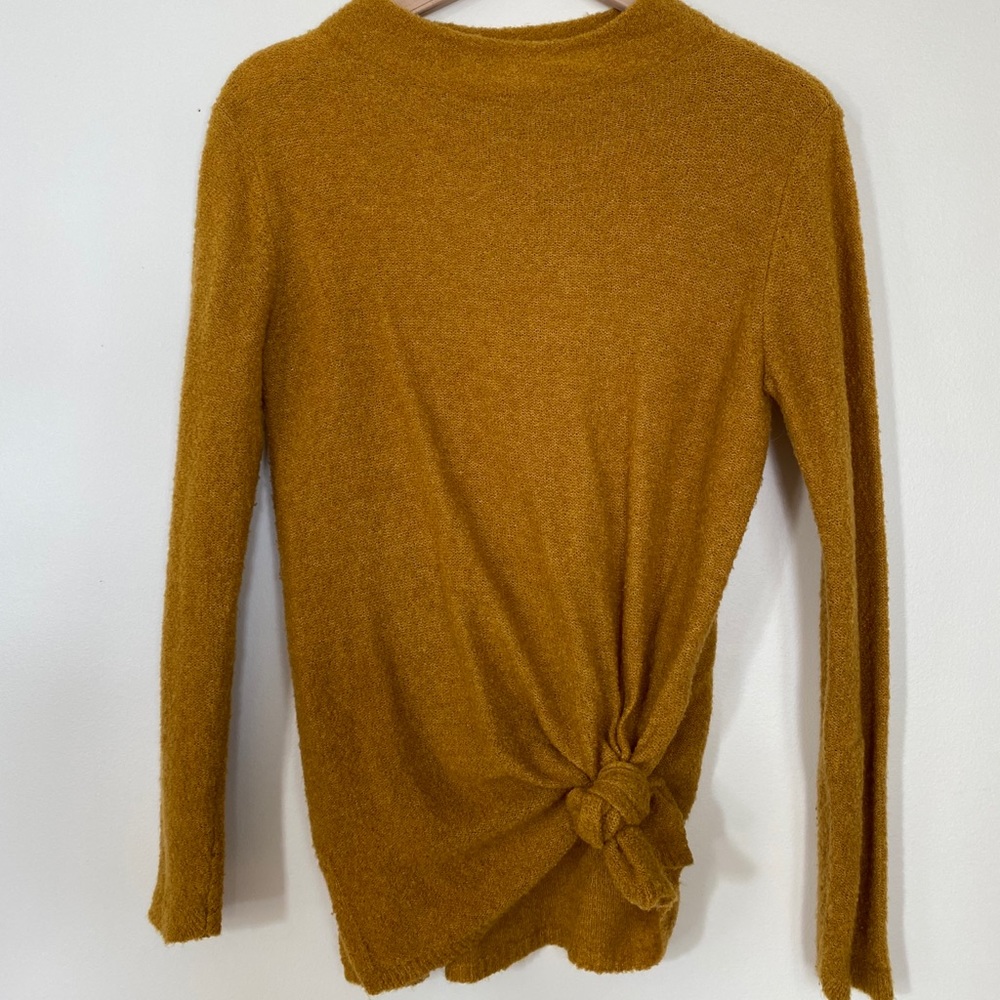 Mock Neck Mustard Sweater